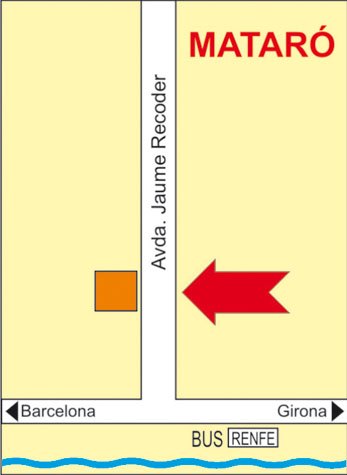Plano de situación de Oro Efectivo en Mataró
